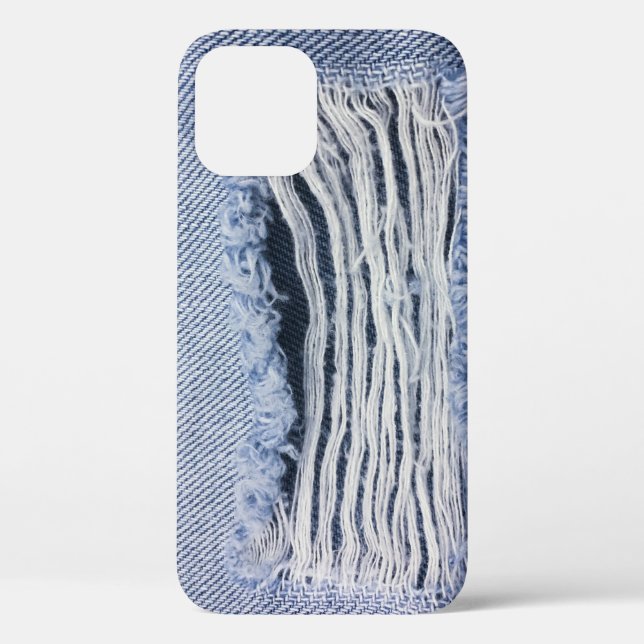 Light Blue Torn Jeans Texture Case-Mate iPhone Case (Back)