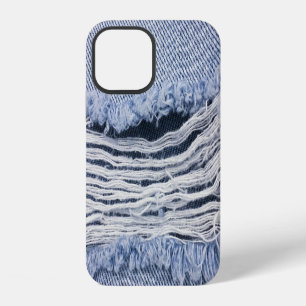 Light Blue Torn Jeans Texture iPhone 12 Case