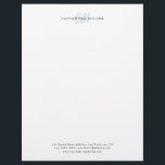 Light Blue Two Letter Initial Monogram Name Office<br><div class="desc">Light Blue Two Letter Initial Monogram Name Office Letterhead. You can also delete the footnote texts by leaving it blank.</div>