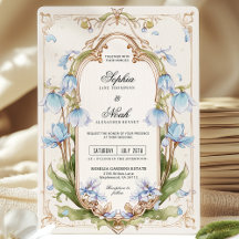 Light Blue Wedding Invitation 