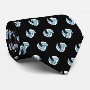 Light Blue, White and Black Volleyball Tie
