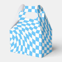 Light Blue & White Chequered Chequerboard Pattern
