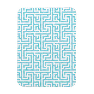 Light Blue & White Labyrinth Magnet