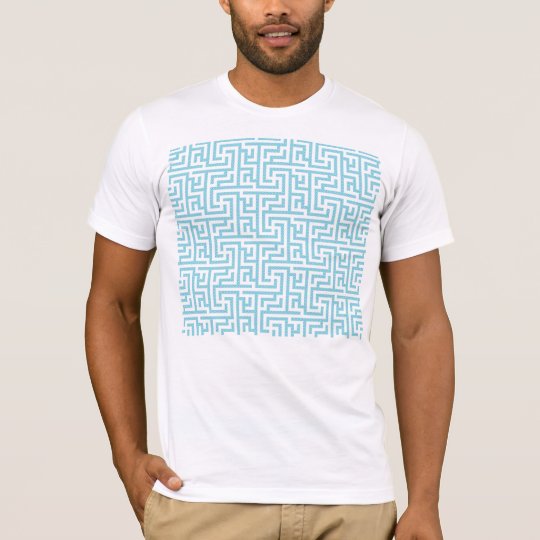 Light Blue & White Labyrinth T-Shirt