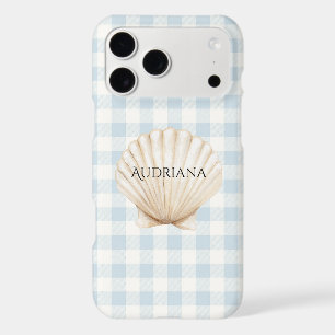 Light Blue White Plaid Stripes Shell