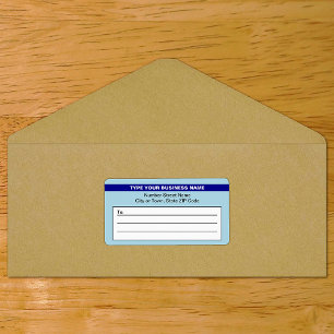 Light Blue With Highlighted Business Name Shipping