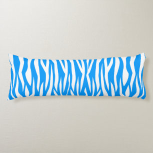Light Blue Zebra Print Body Pillow