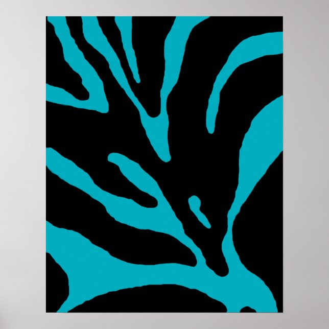 Light Blue Zebra Stripe Animal Print (Front)