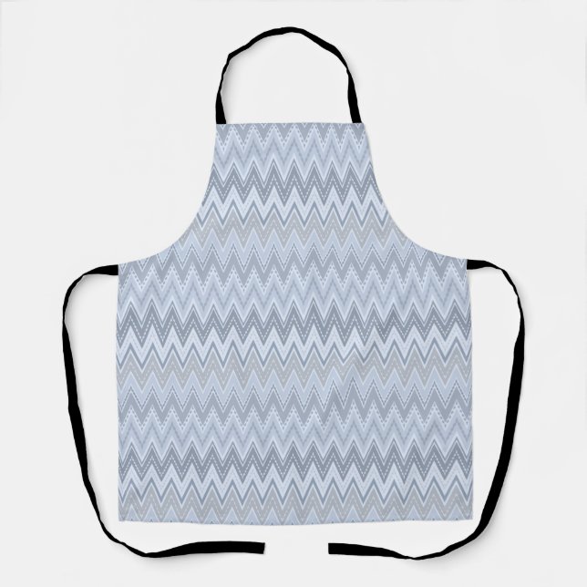 Light blue zigzag  apron (Front)