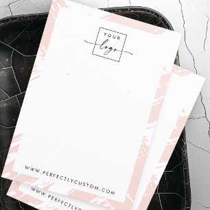 Light blush pink brushstrokes earring display card