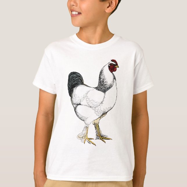 Light Brahma Rooster Poultry Farmer Chicken Chef T-Shirt (Front)