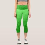 Light bright green gradient geometric mesh pattern capri leggings<br><div class="desc">Unique and fun customizable geometric women's clothing. Cool capri leggings fashion for her. 
Light green gradient geometric mesh pattern bright triangles ombre. Triangle geometric mesh with light dark green ombre gradient design.</div>