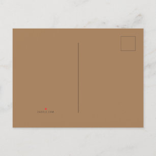 Light Brown #A57C55, Grey Olive Announcement Postcard