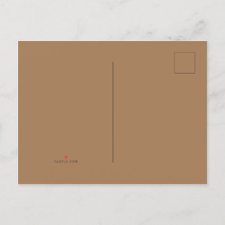 Light Brown #A57C55, Grey Olive Announcement Postcard
