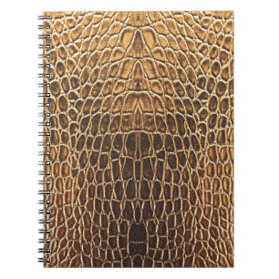 Light Brown Alligator Skin Print Notebook