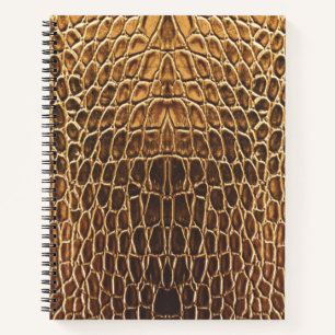Light Brown Alligator Skin Print Notebook