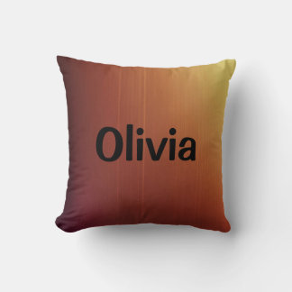 Light brown and orange throw pillow
