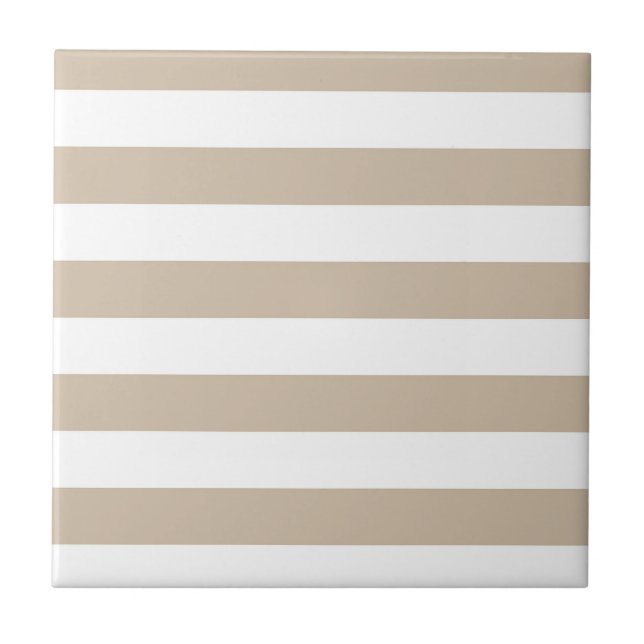 Light Brown and White Stripes Tile (Front)