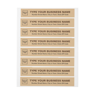 Light Brown Business Wrap Around Address Label