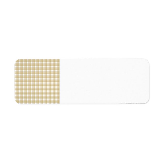 Light brown check pattern. Beige gingham. (Front)