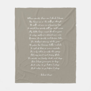 Light Brown Custom Poem Song Lyric Quote Fleece Blanket