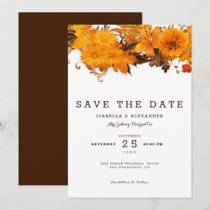 Light Brown Flowers Invitation