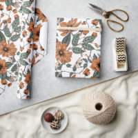 Light brown flowers seamless pattern
