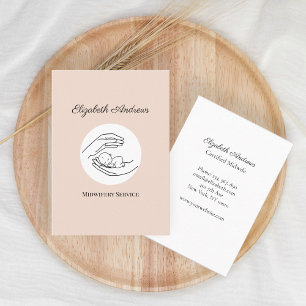 Light Brown Hands holding a baby simpel-modern Business Card