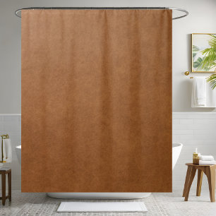 Light Brown Leather Shower Curtain 