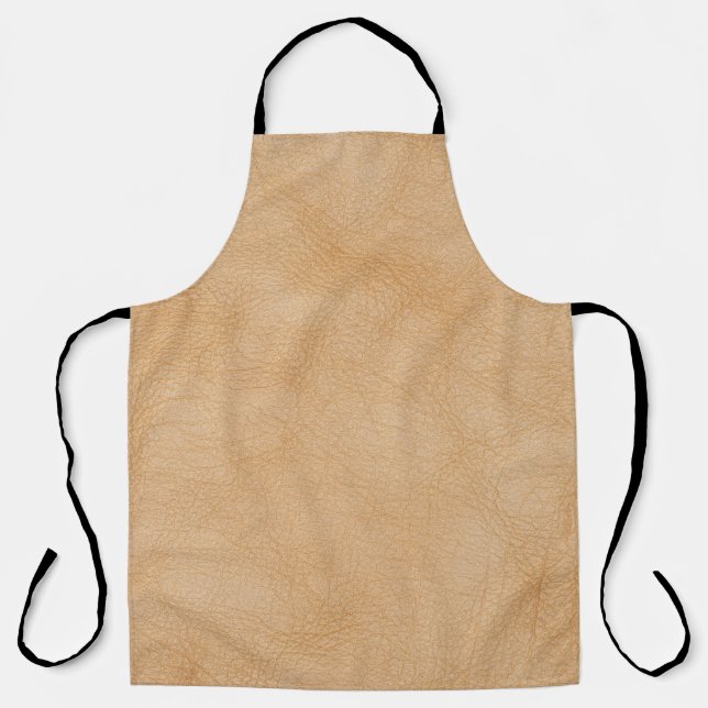 Light brown, leather texture background. apron (Front)