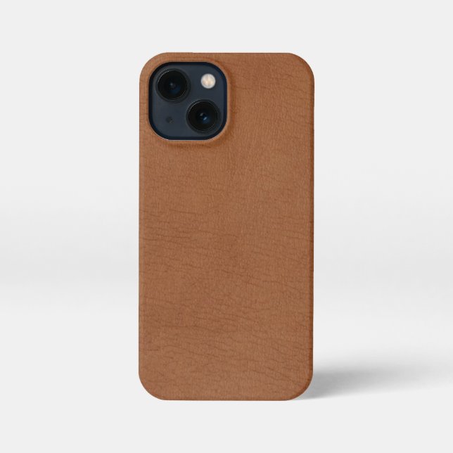 Light Brown Leather's Digital Print iPhone Case (Back)