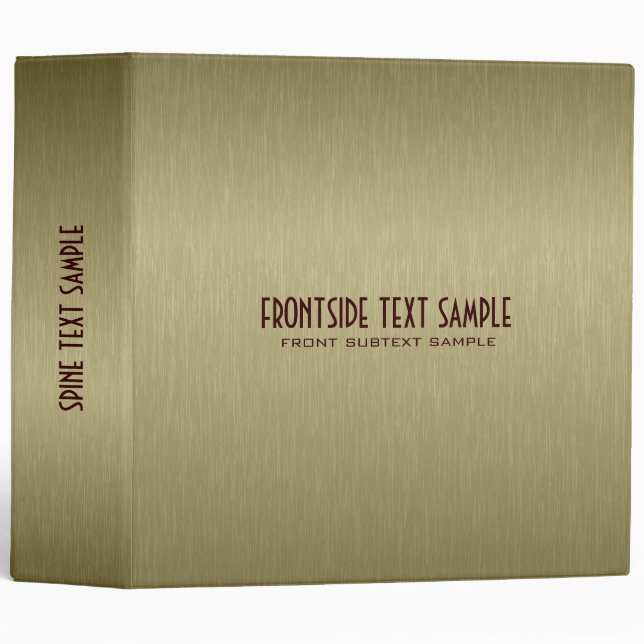 Light- Brown Metallic Texture Print Binder (Front/Spine)