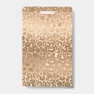 Light Brown Tiger Stripes Animal Print Safari Badge