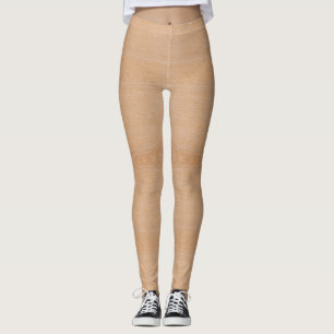 Light brown wood grain capri leggings