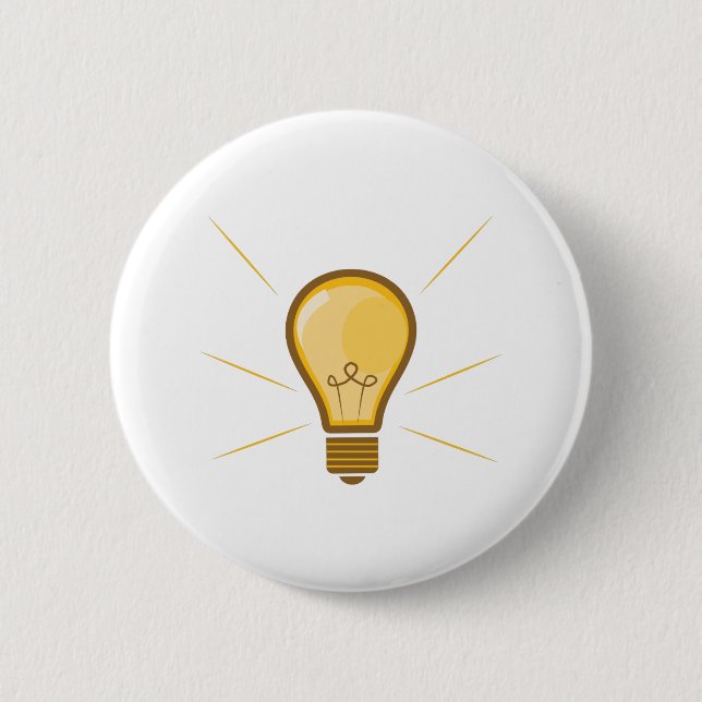 Light Bulb 2 Inch Round Button (Front)