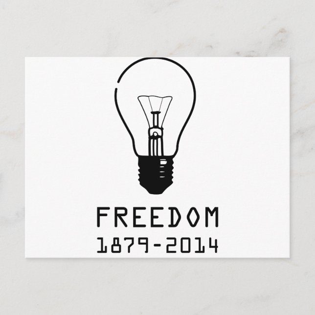 Light Bulb (BLACK LOGO) Postcard (Front)