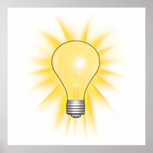 Light Bulb Bright Idea Poster