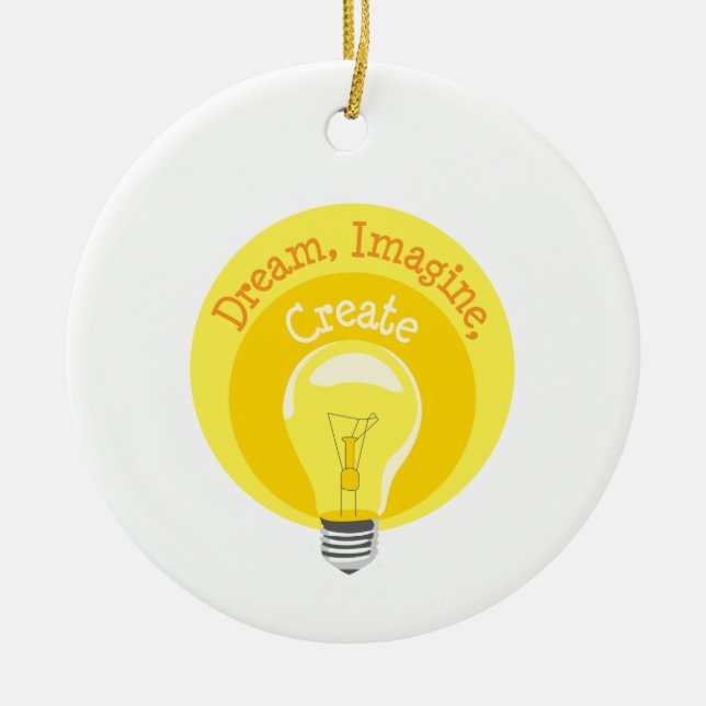 Light Bulb Ceramic Ornament (Front)
