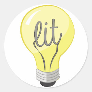 Light Bulb Classic Round Sticker