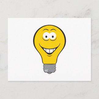 Light Bulb Face Postcard