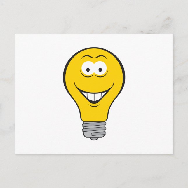 Light Bulb Face Postcard (Front)
