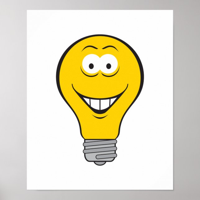Light Bulb Face Poster (Front)
