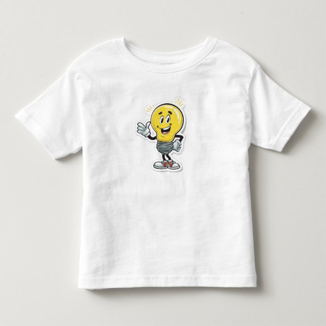 Light Bulb Lamp LED Cartoon T-shirt  (Front)