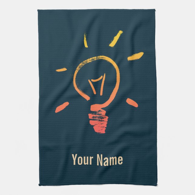 Light bulb lamp retro lightbulb smart electrician kitchen towel (Vertical)