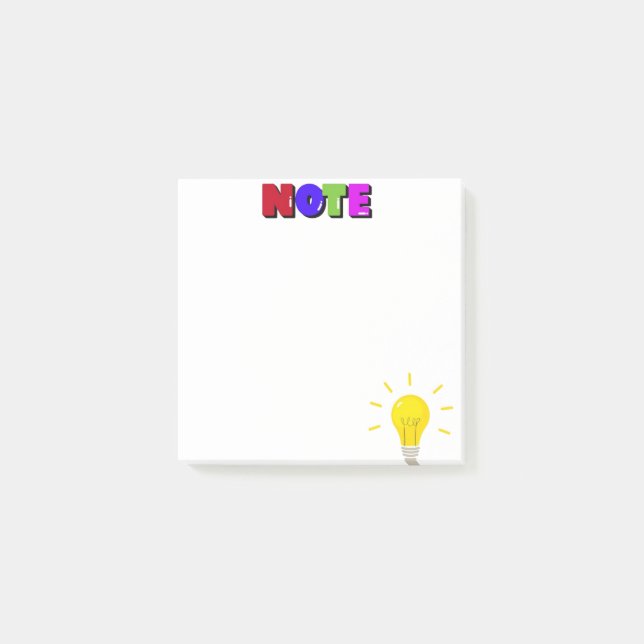 light bulb sticky notes (Front)