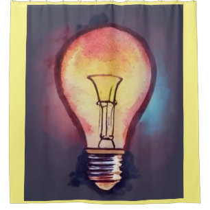 Light Bulb Watercolor Painting, Bulb