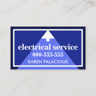 Light Bulb Wiring Frame Electrician Business Card