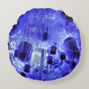 LIGHT BULBS ROUND PILLOW