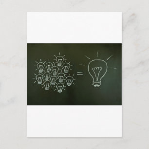 Light bulbs teamwork concept.jpg postcard