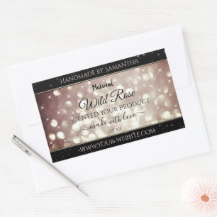 Light Burgundy Glitter Sparkle Stars Product Label